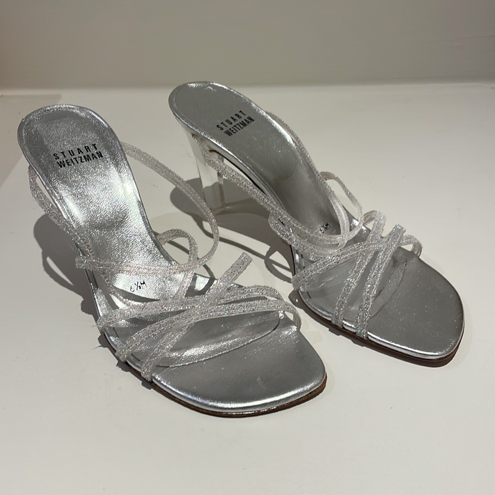 Stuart Weitzman Strappy Sparkle Heels